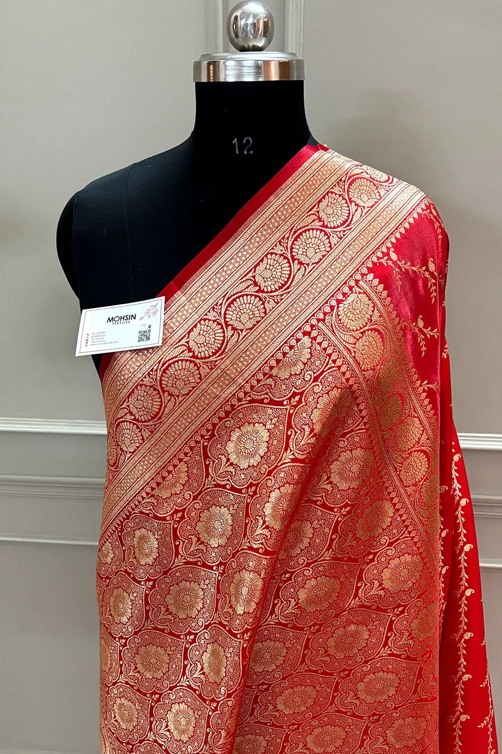 Red Zari Katan Silk Banarasi Saree