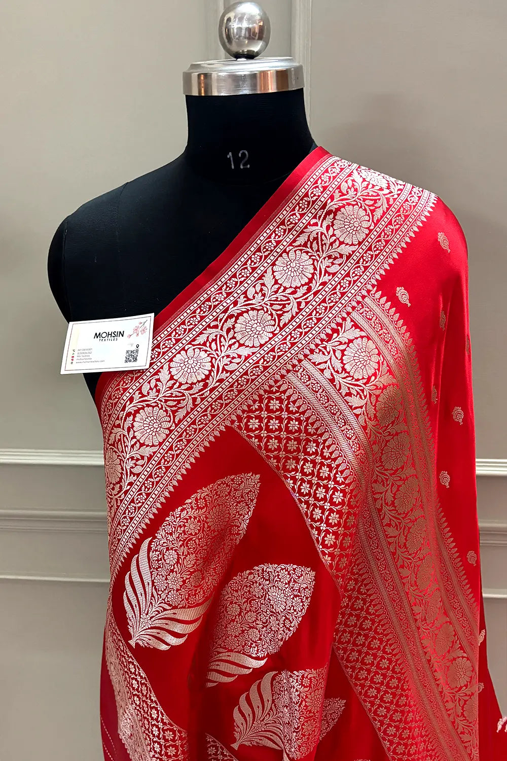 Red Zari Katan Silk Banarasi Saree