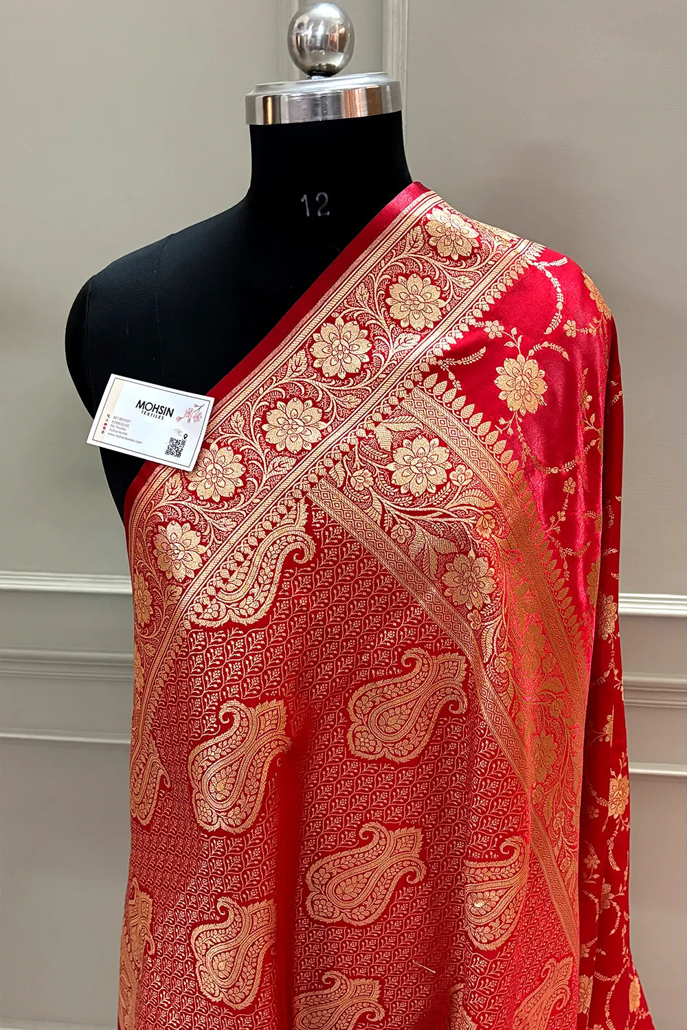 Red Zari Katan Silk Banarasi Saree