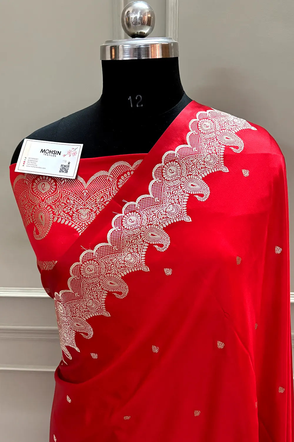 Red Zari Katan Silk Banarasi Saree