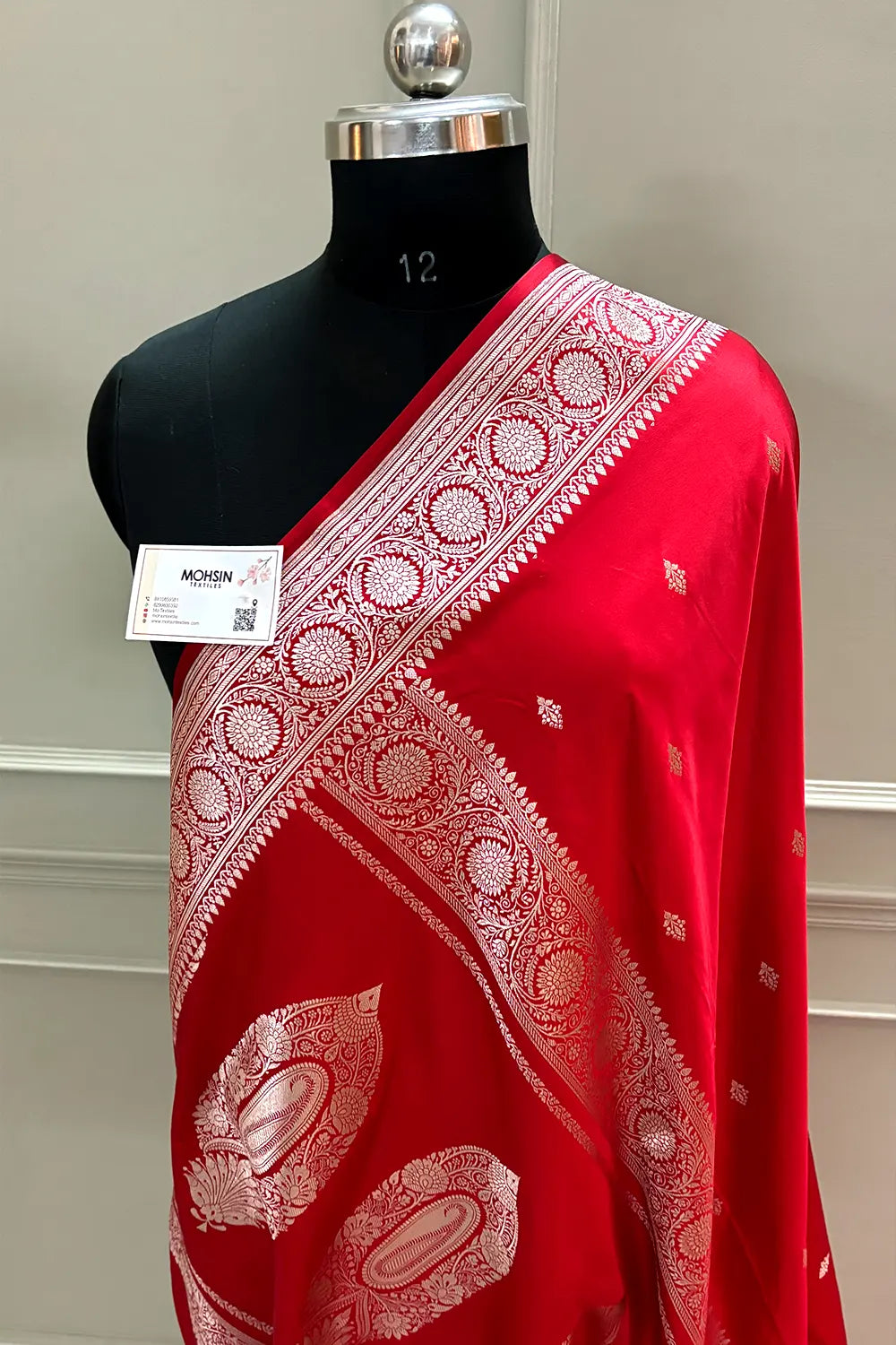 Red Zari Katan Silk Banarasi Saree