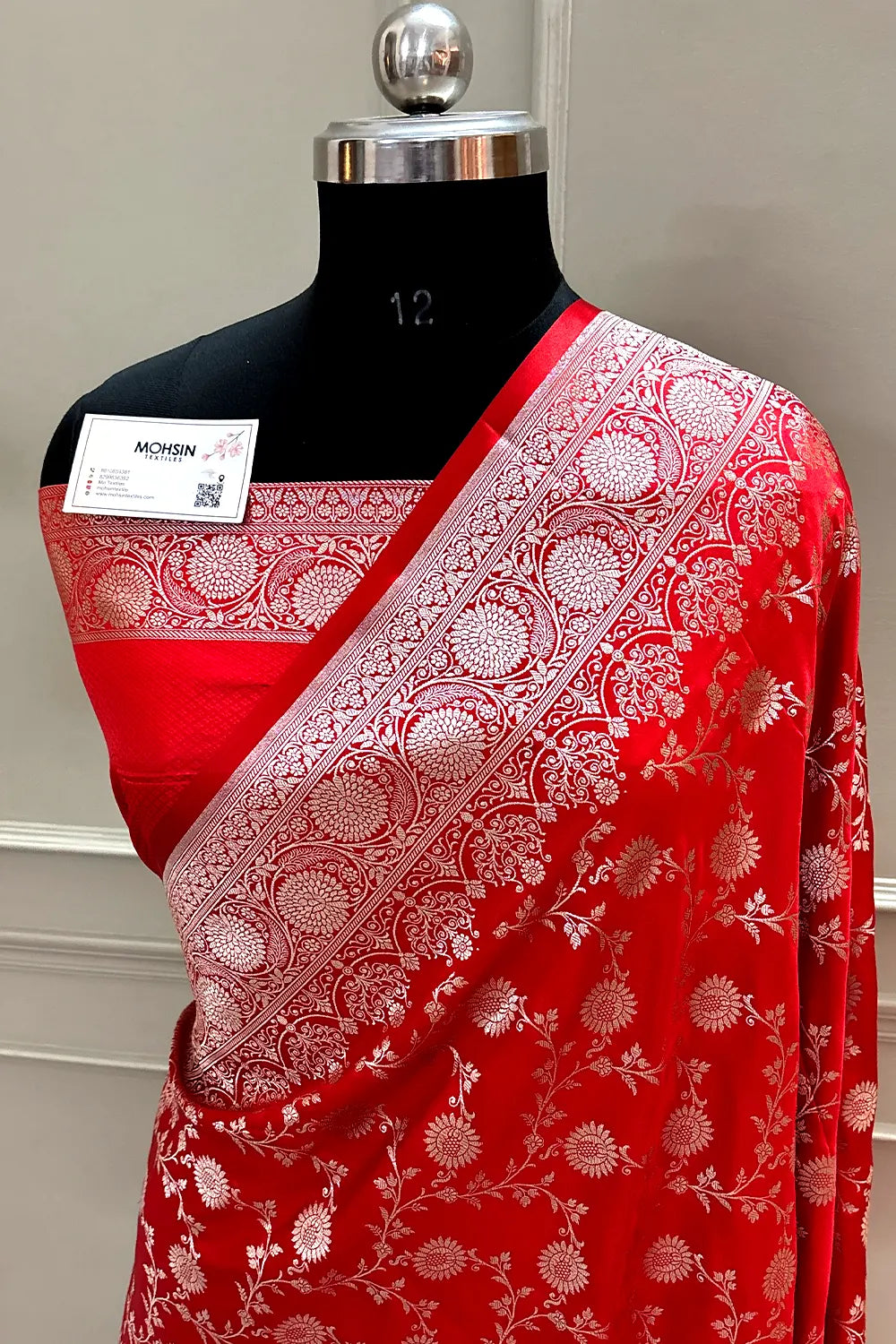 Red Zari Katan Silk Banarasi Saree