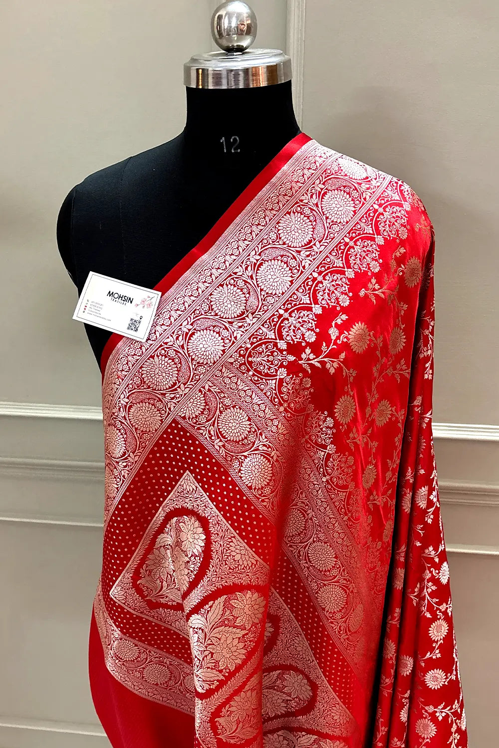 Red Zari Katan Silk Banarasi Saree