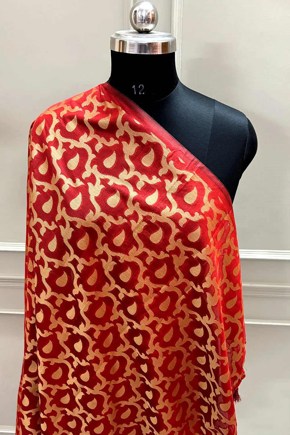 Red Zari Resham Silk Banarasi Saree