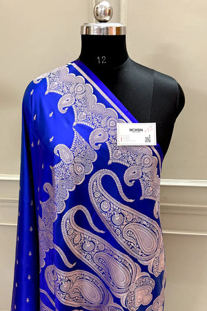 Royal Blue Deepak Buti Katan Silk Banarasi Saree