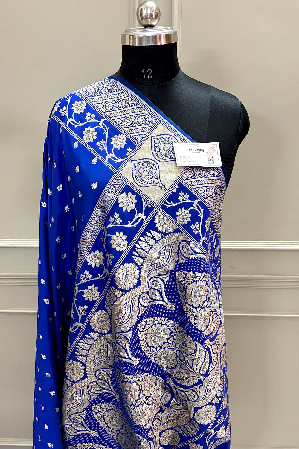 Royal Blue Mahinki Buti Katan Silk Banarasi Saree