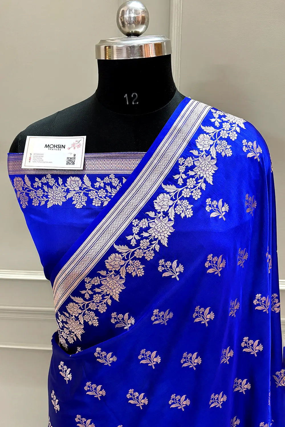 Royal Blue Zari Katan Silk Banarasi Saree