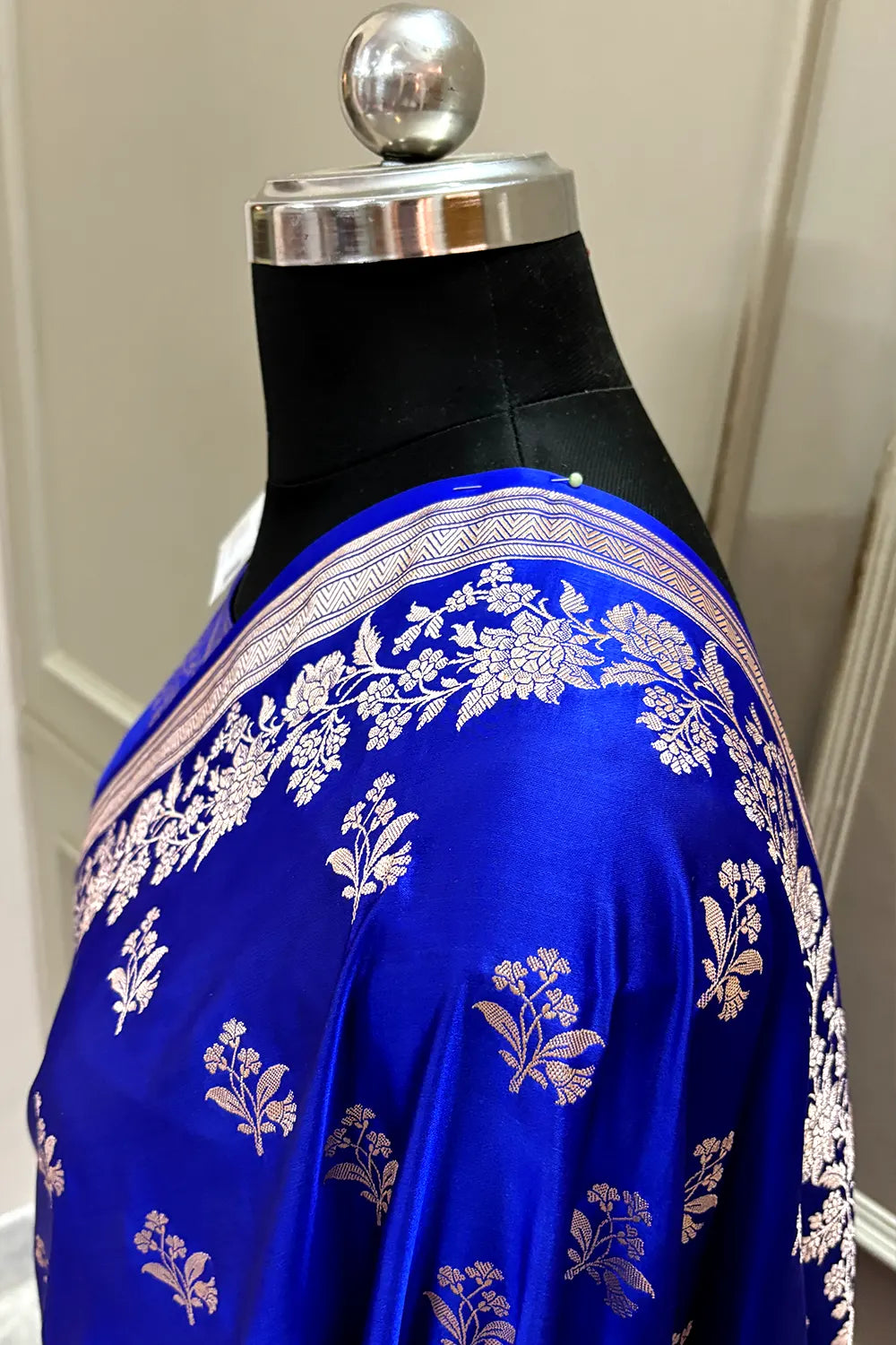 Royal Blue Zari Katan Silk Banarasi Saree