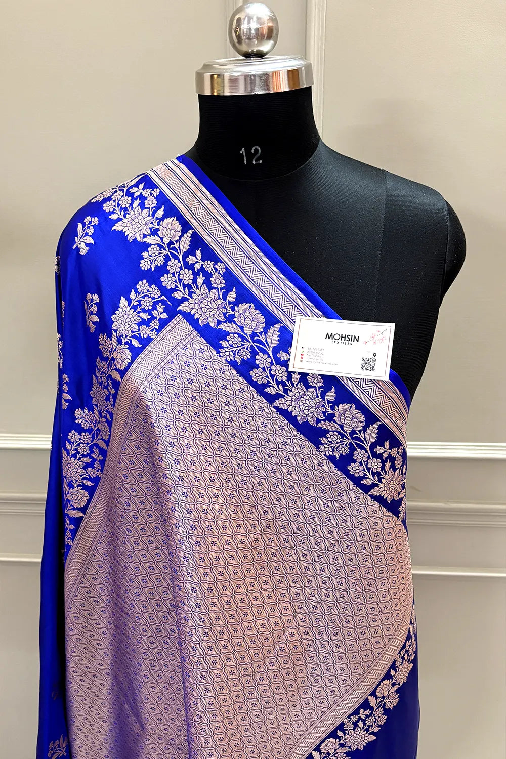 Royal Blue Zari Katan Silk Banarasi Saree