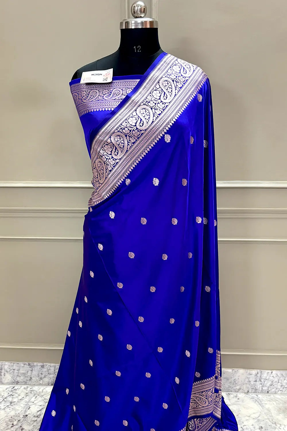 Royal Blue Zari Katan Silk Banarasi Saree