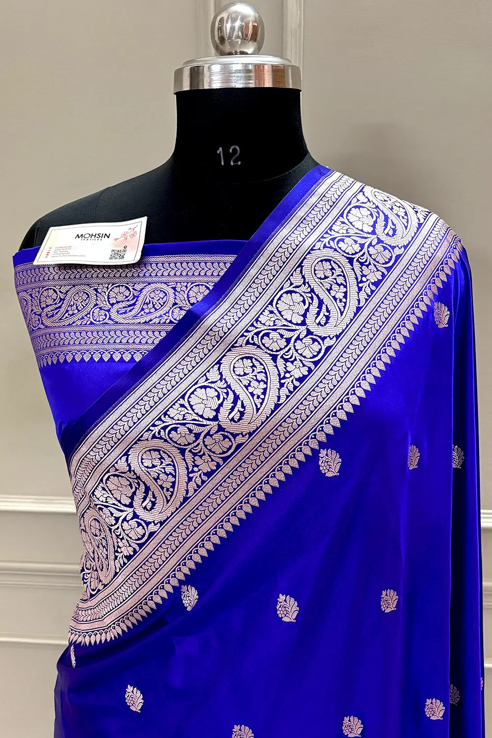 Royal Blue Zari Katan Silk Banarasi Saree
