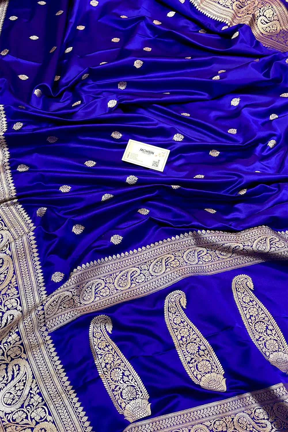 Royal Blue Zari Katan Silk Banarasi Saree