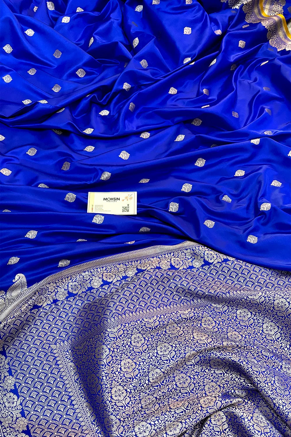 Royal Blue Zari Katan Silk Banarasi Saree 