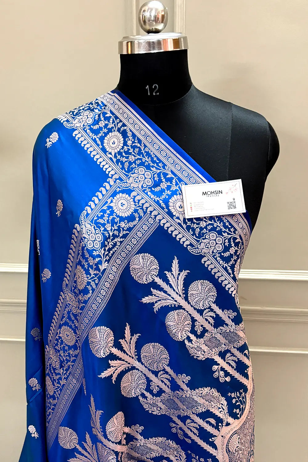Royal Blue Zari Katan Silk Banarasi Saree