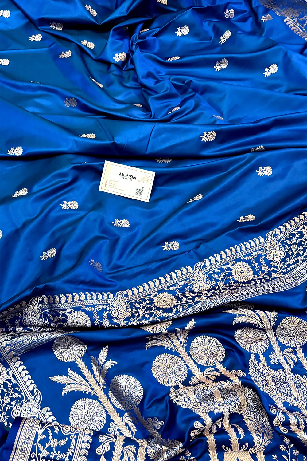 Royal Blue Zari Katan Silk Banarasi Saree