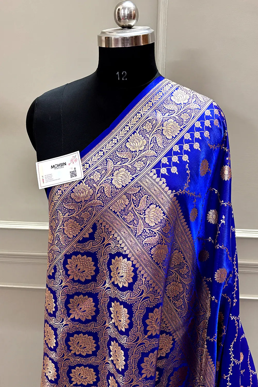 Royal Blue Zari Katan Silk Banarasi Saree
