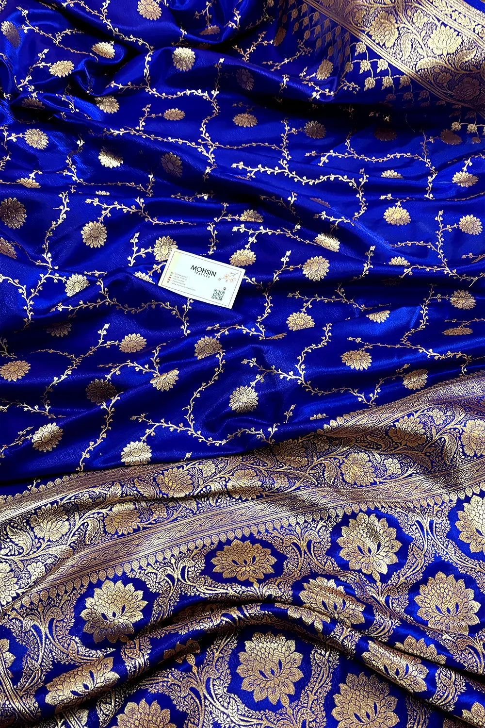 Royal Blue Zari Katan Silk Banarasi Saree