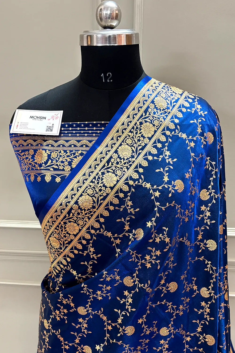 Royal Blue Zari Katan Silk Banarasi Saree