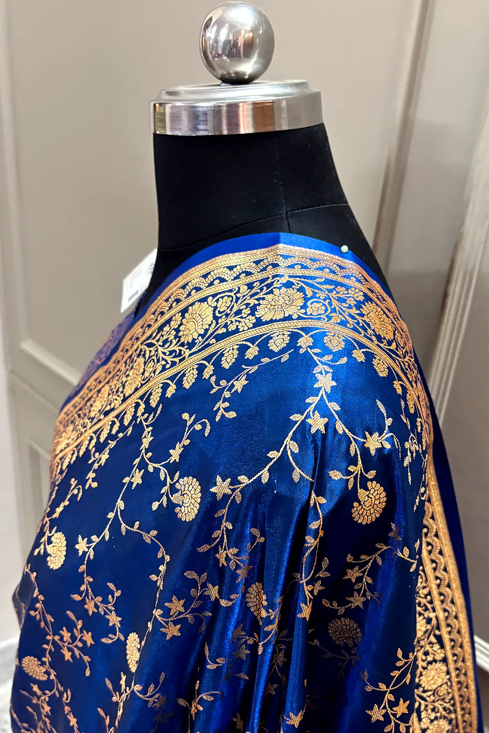 Royal Blue Zari Katan Silk Banarasi Saree