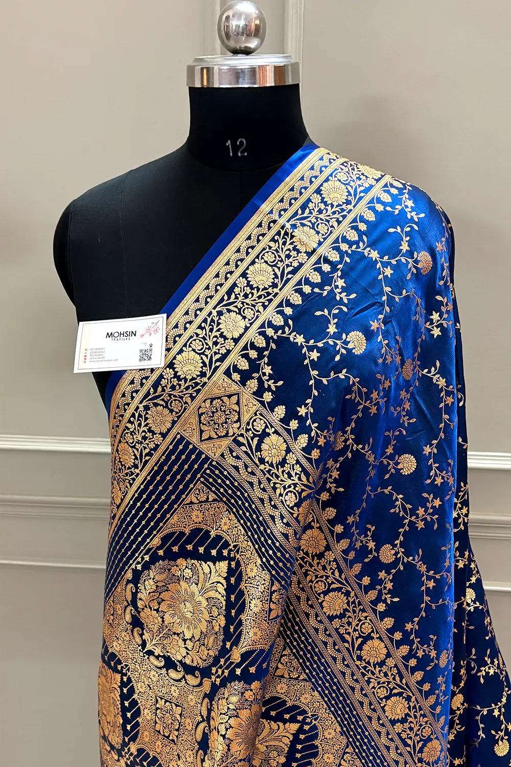 Royal Blue Zari Katan Silk Banarasi Saree
