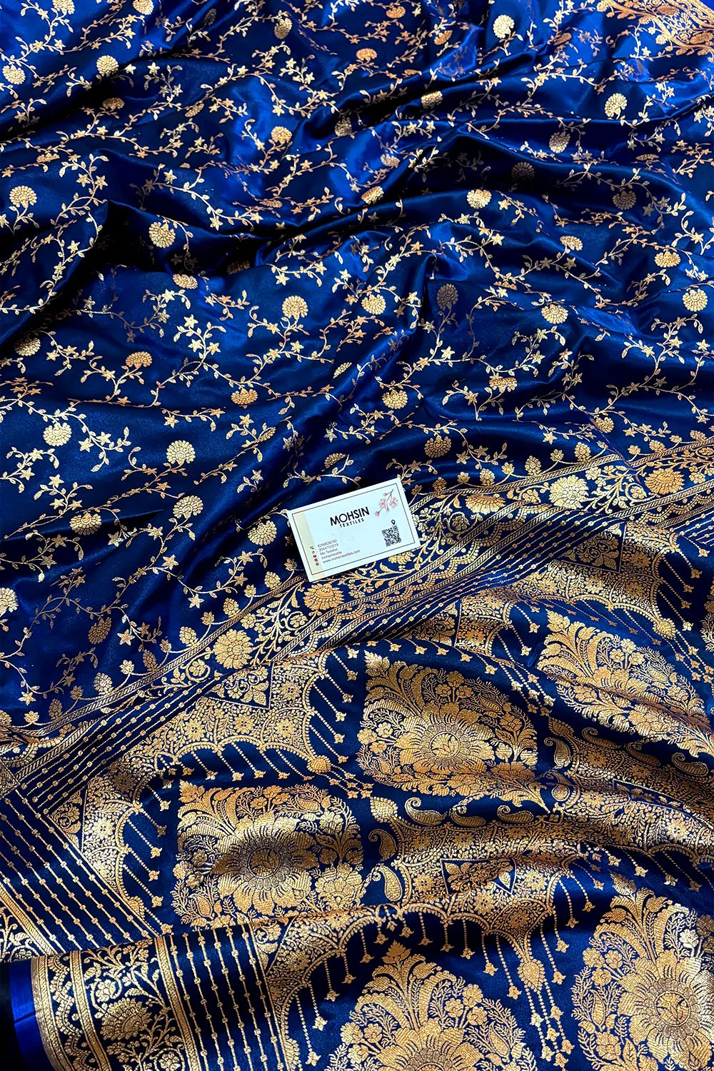 Royal Blue Zari Katan Silk Banarasi Saree