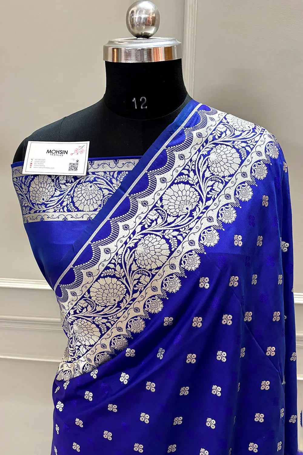 Royal Blue Zari Katan Silk Banarasi Saree