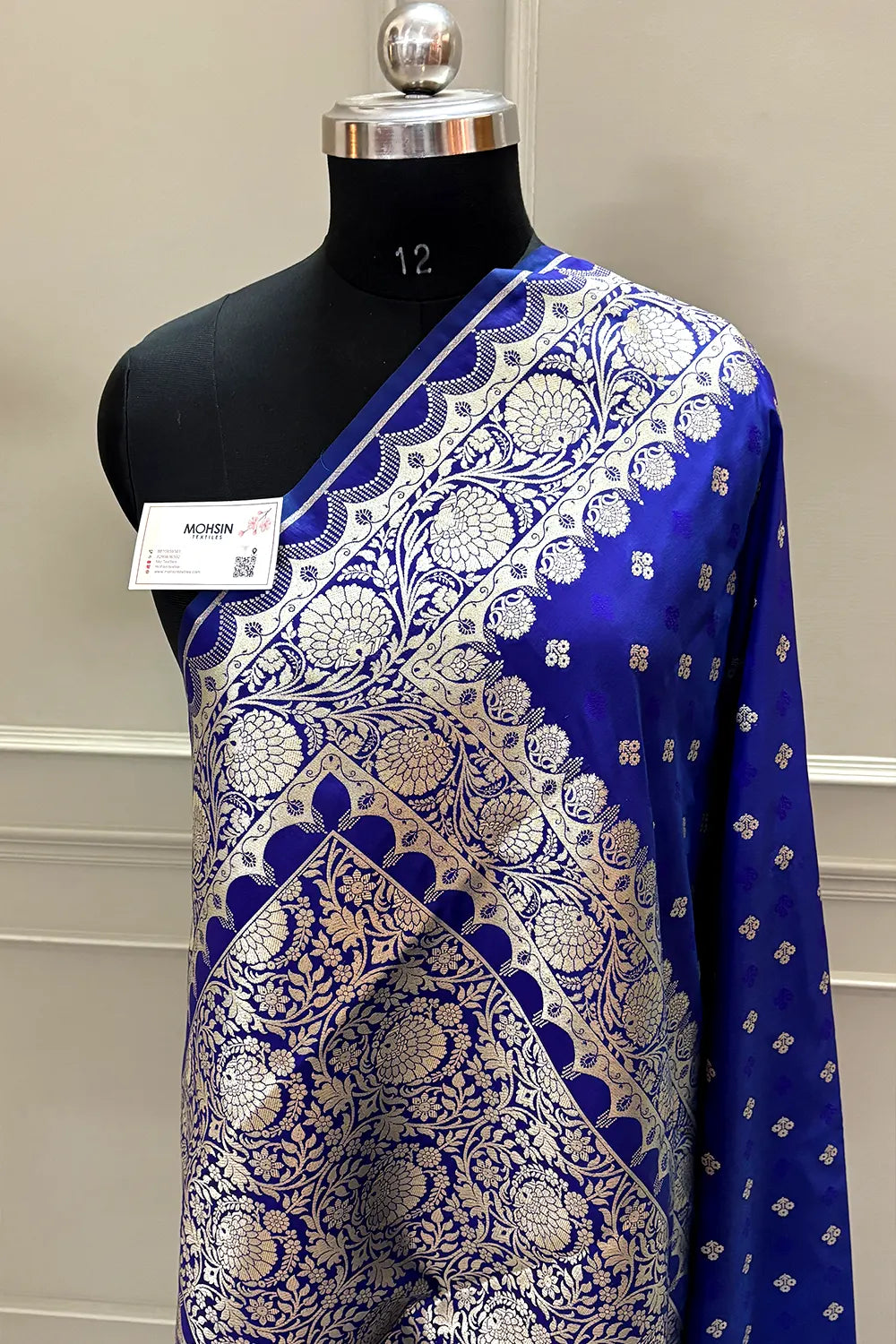 Royal Blue Zari Katan Silk Banarasi Saree