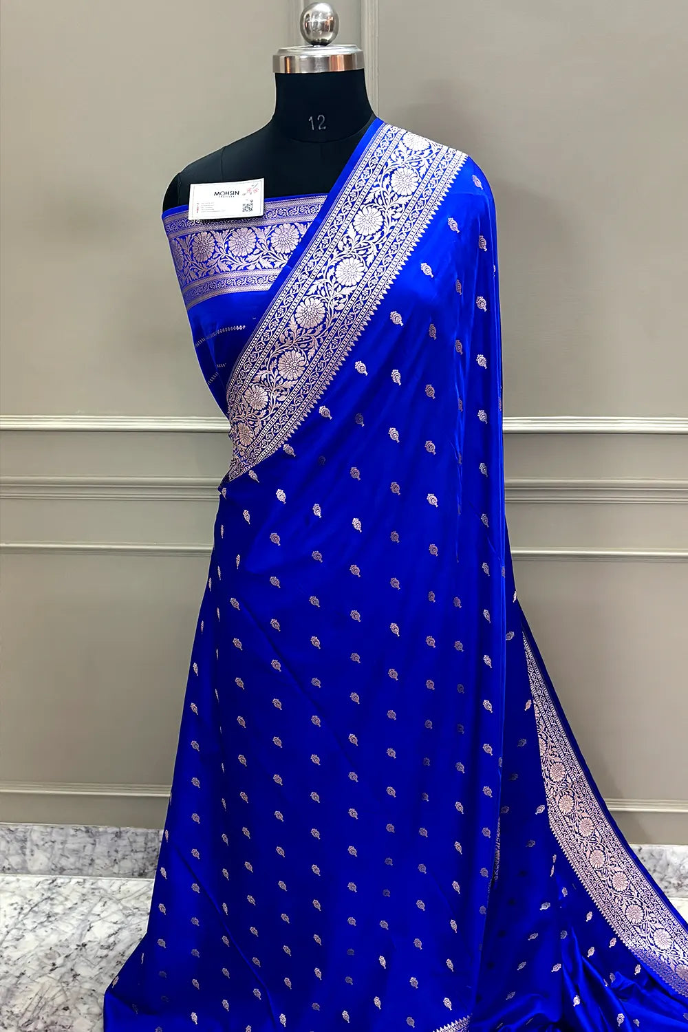 Royal Blue Zari Katan Silk Banarasi Saree