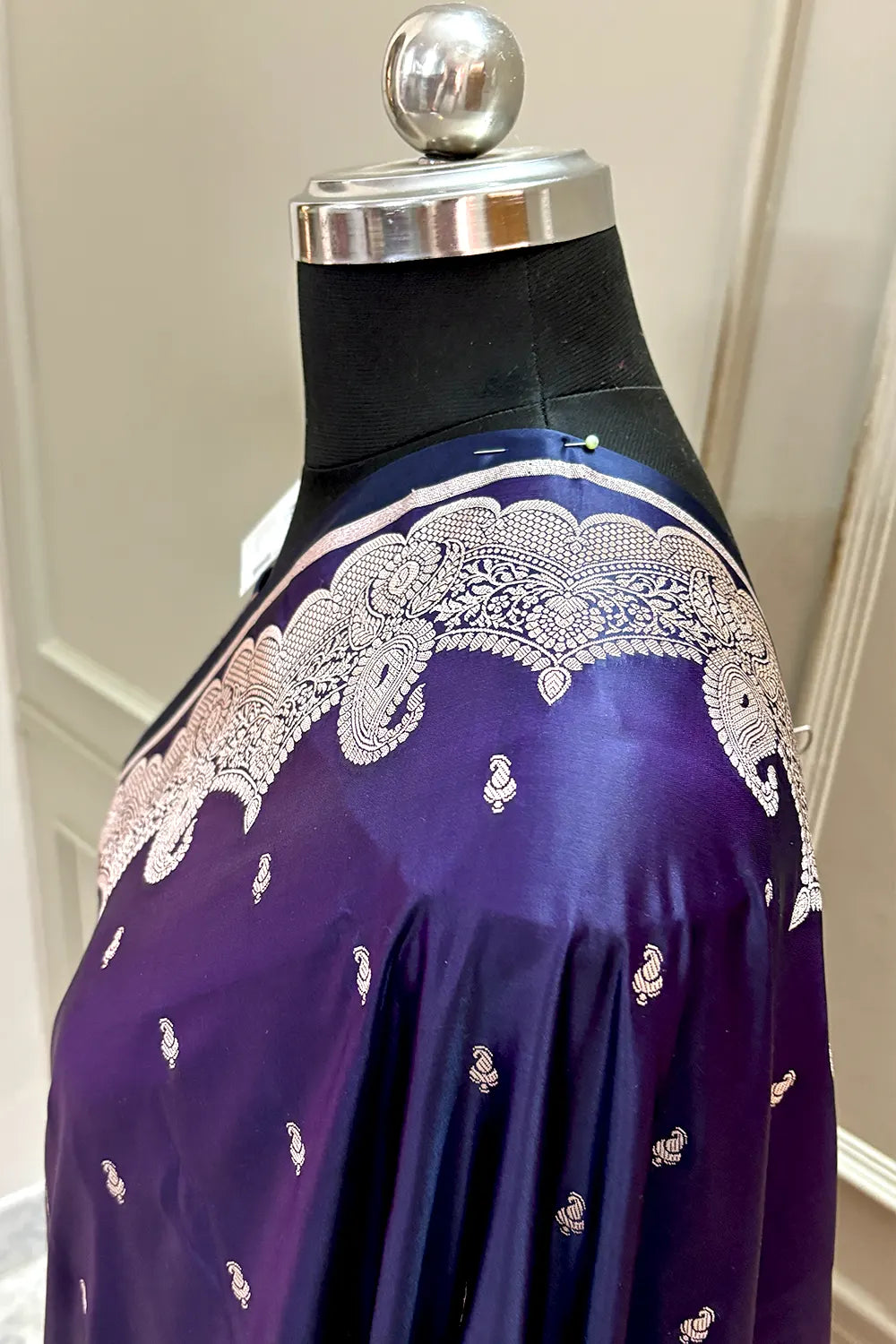 Royal Purple Deepak Buti Katan Silk Banarasi Saree