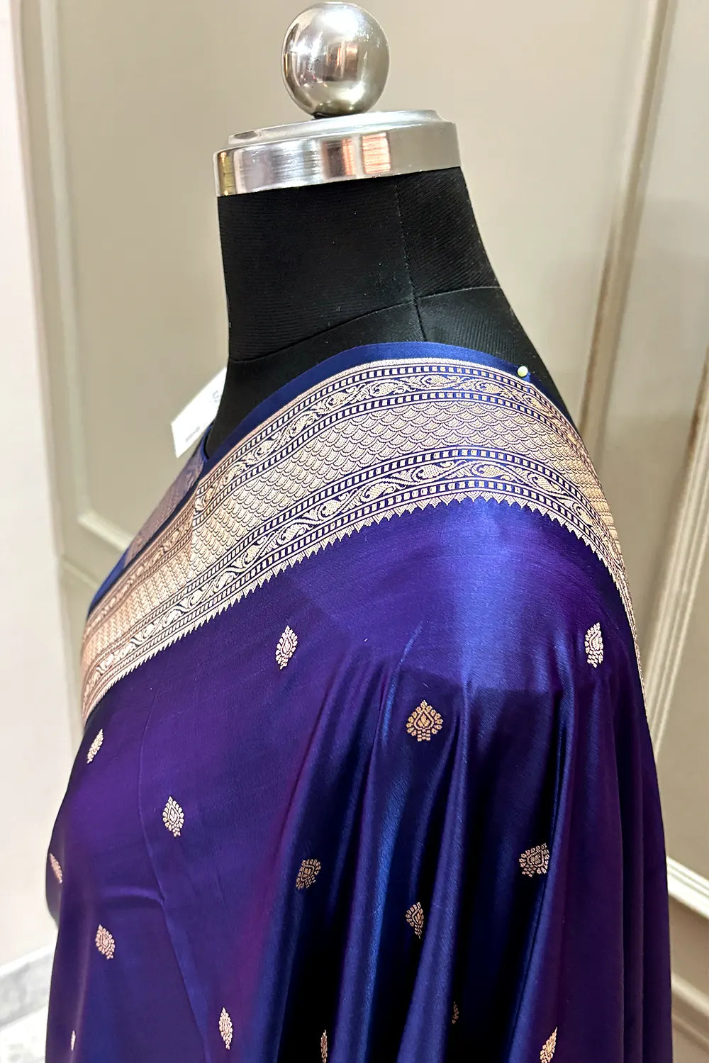Royal Purple Wazir Buti Katan Silk Banarasi Saree