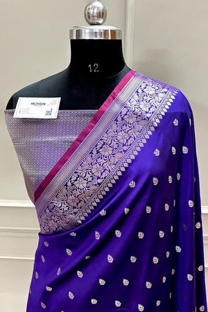 Royal Purple Zari Banarasi Silk Saree