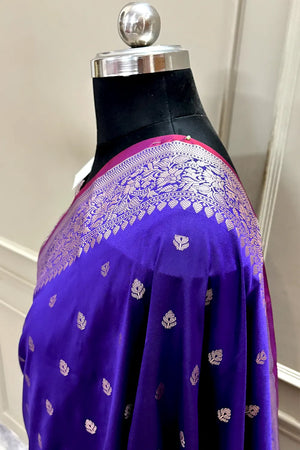 Royal Purple Zari Banarasi Silk Saree