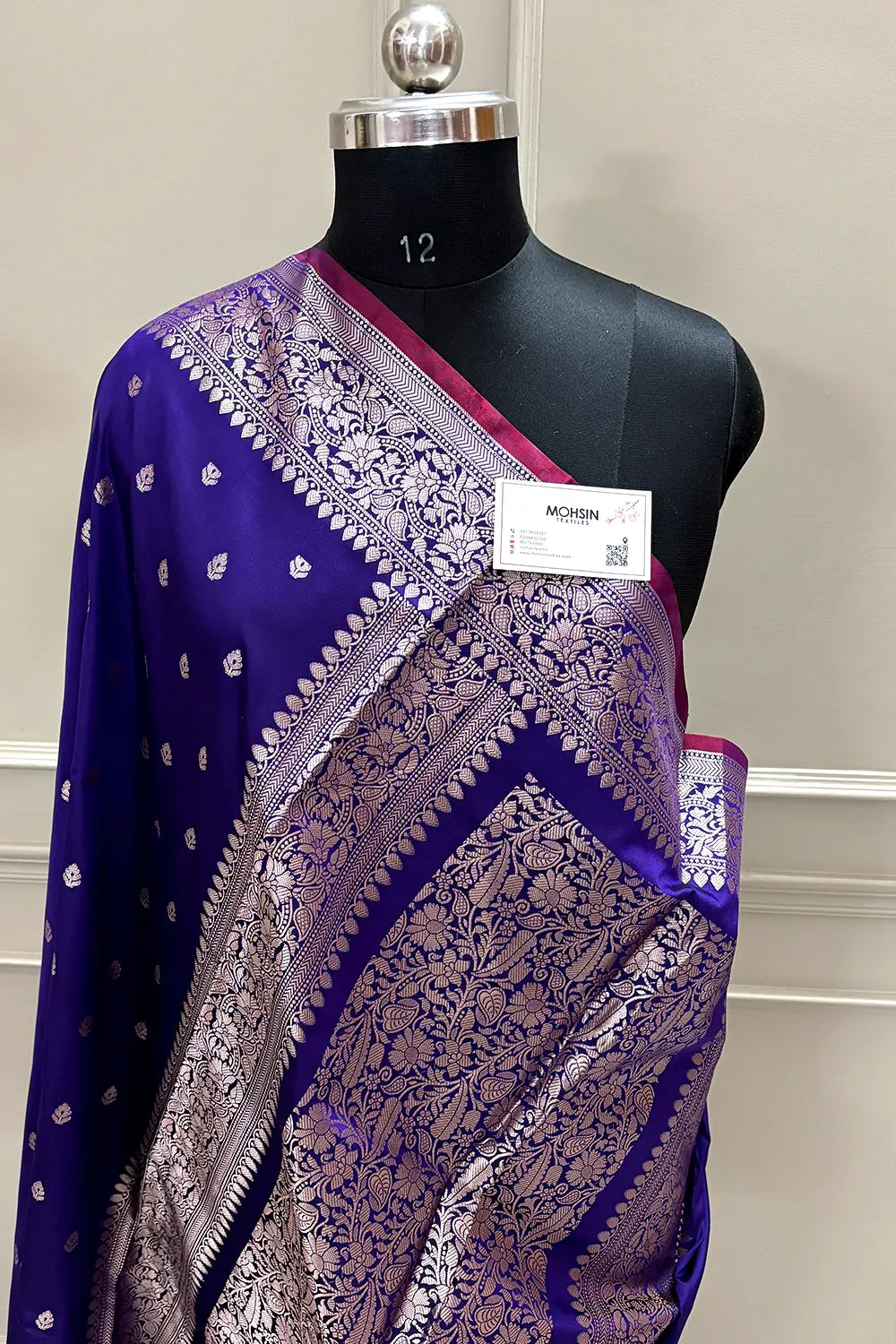 Royal Purple Zari Banarasi Silk Saree