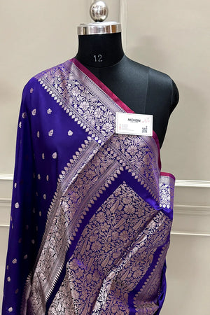 Royal Purple Zari Banarasi Silk Saree