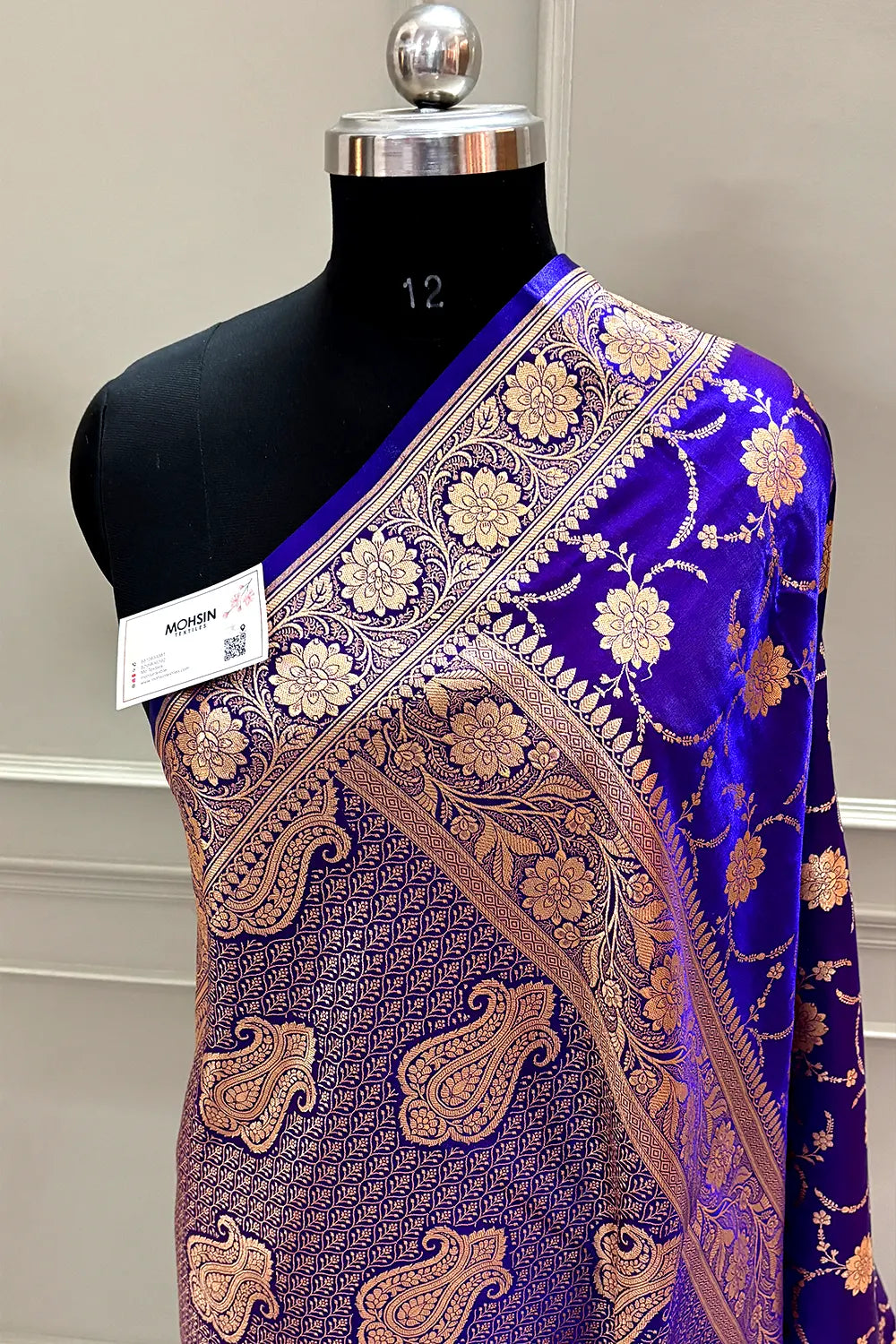 Royal Purple Zari Katan Silk Banarasi Saree