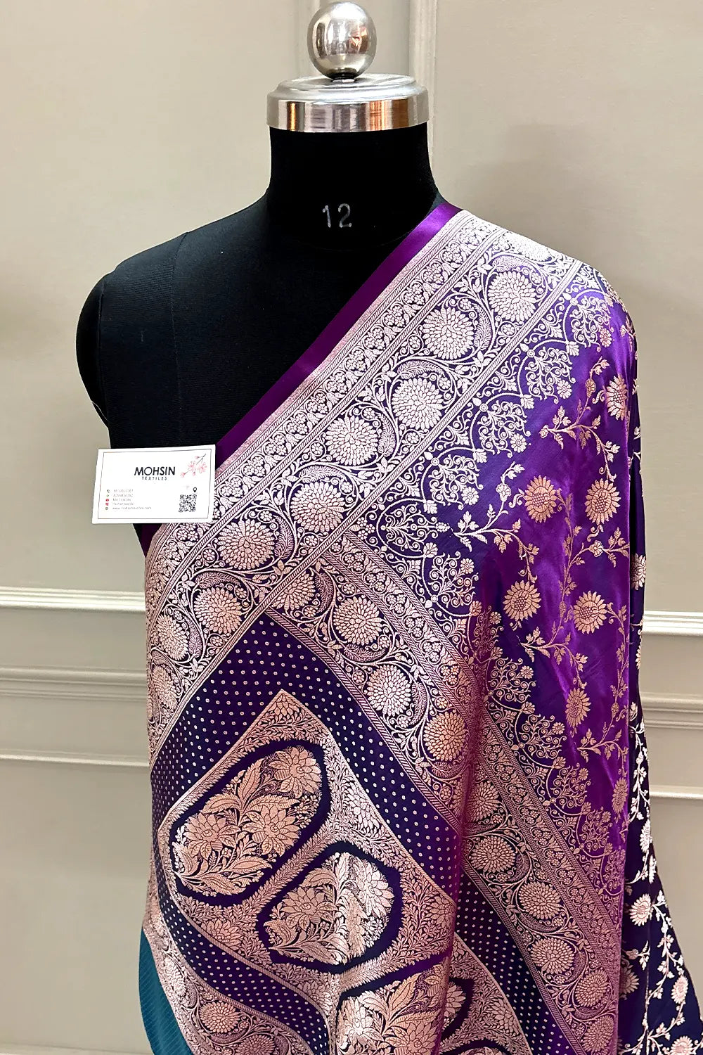 Royal Purple Zari Katan Silk Banarasi Saree