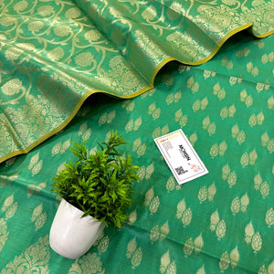Sea Green Kalgha Lau Banarasi Silk Suit