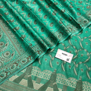 Sea Green Namo Ghat Cotton Silk Banarasi Suit