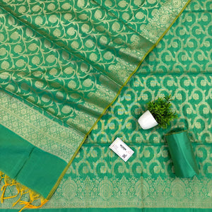 Sea Green Persian Jaal Banarasi Silk Suit 