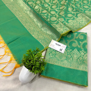 Sea Green Persian Jaal Banarasi Silk Suit 