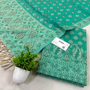 Sea Green Surahi Tree Cotton Silk Banarasi Suit 