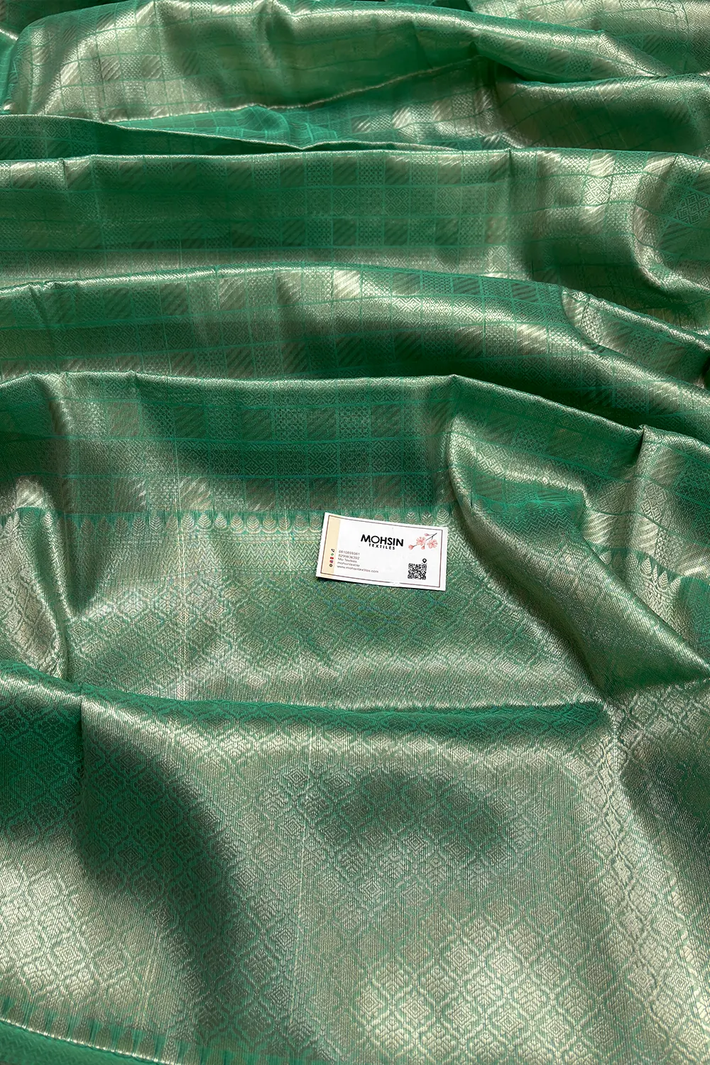 Sea Green Tissue Silk Banarasi Saree