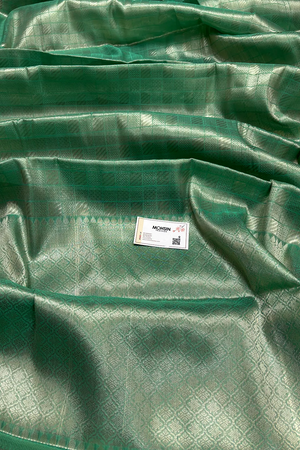 Sea Green Tissue Silk Banarasi Saree