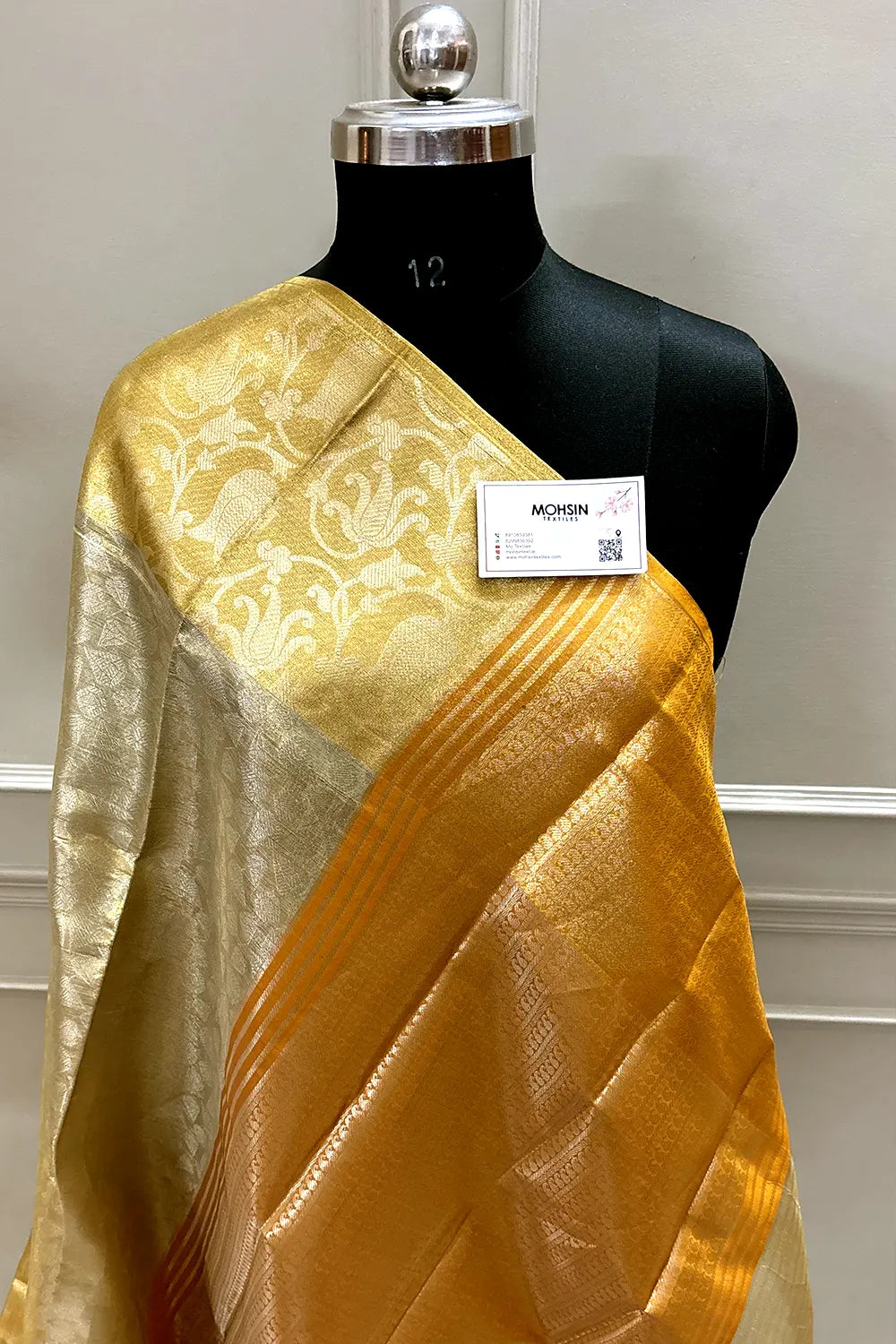 Silver and Gold Tissue Silk Banarasi Saree
