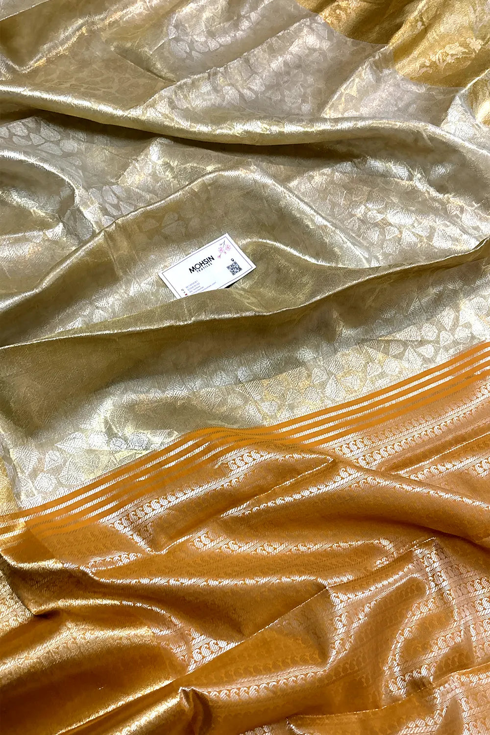 Silver and Gold Tissue Silk Banarasi Saree