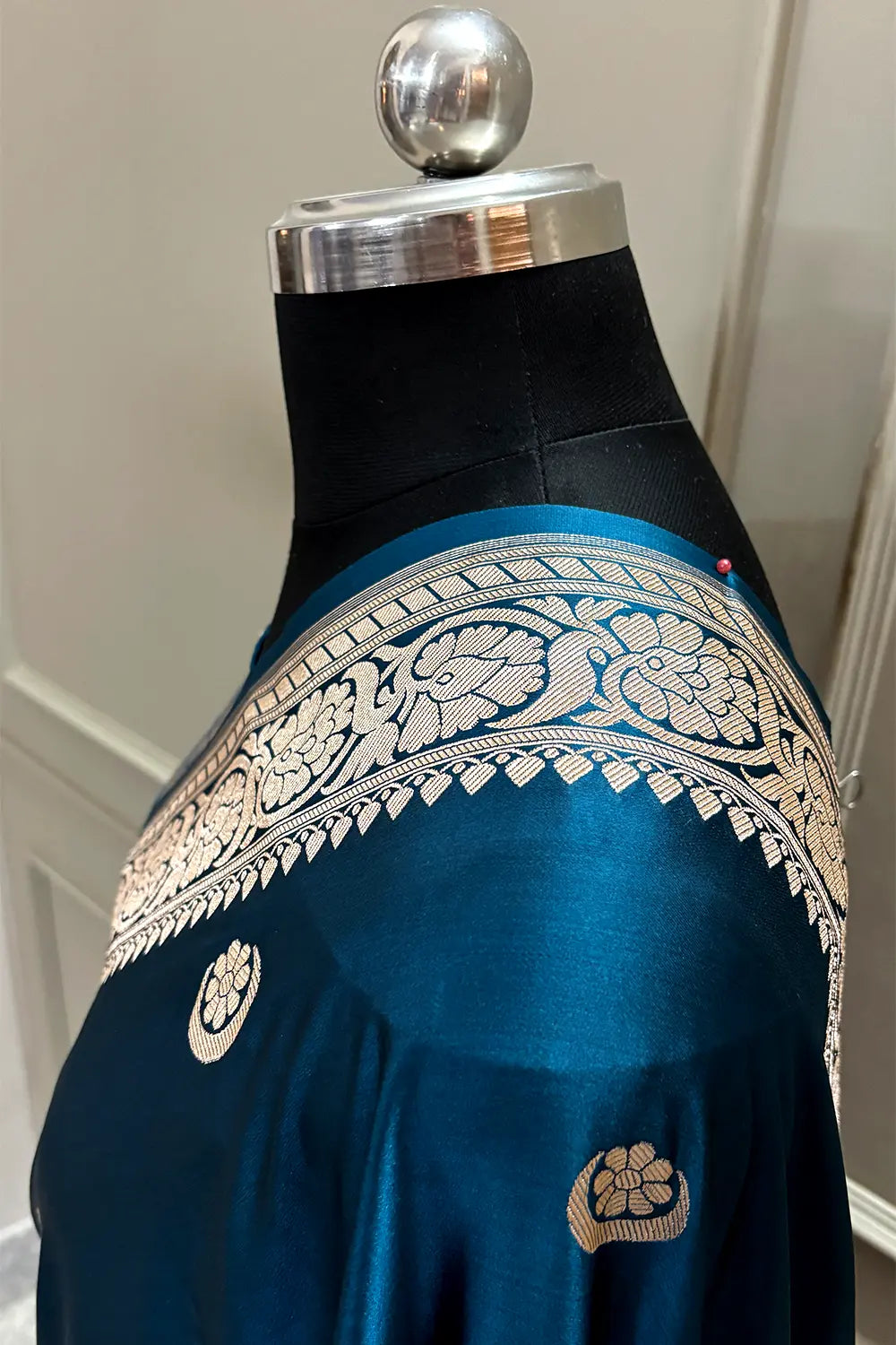 Sonakshi Sinha Kai Teal Katan Mashru Silk Banarasi Saree