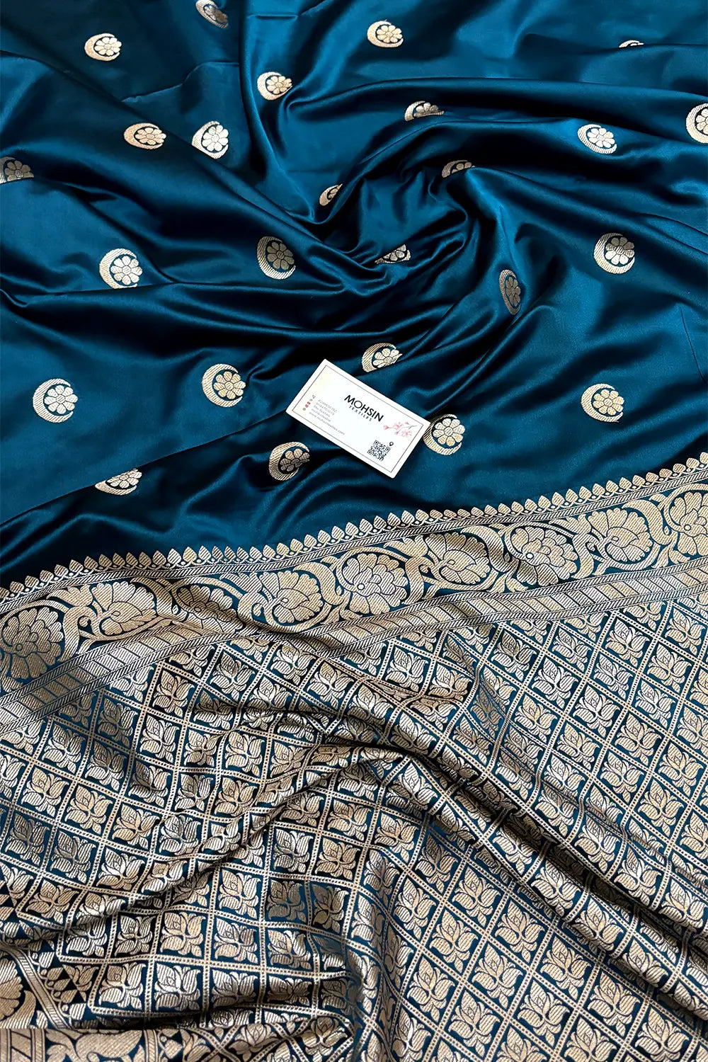 Sonakshi Sinha Kai Teal Katan Mashru Silk Banarasi Saree