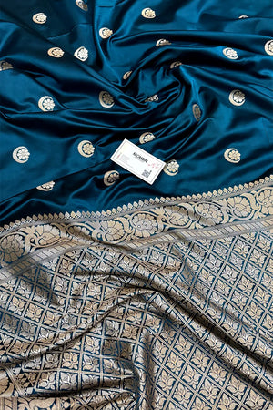 Sonakshi Sinha Kai Teal Katan Mashru Silk Banarasi Saree