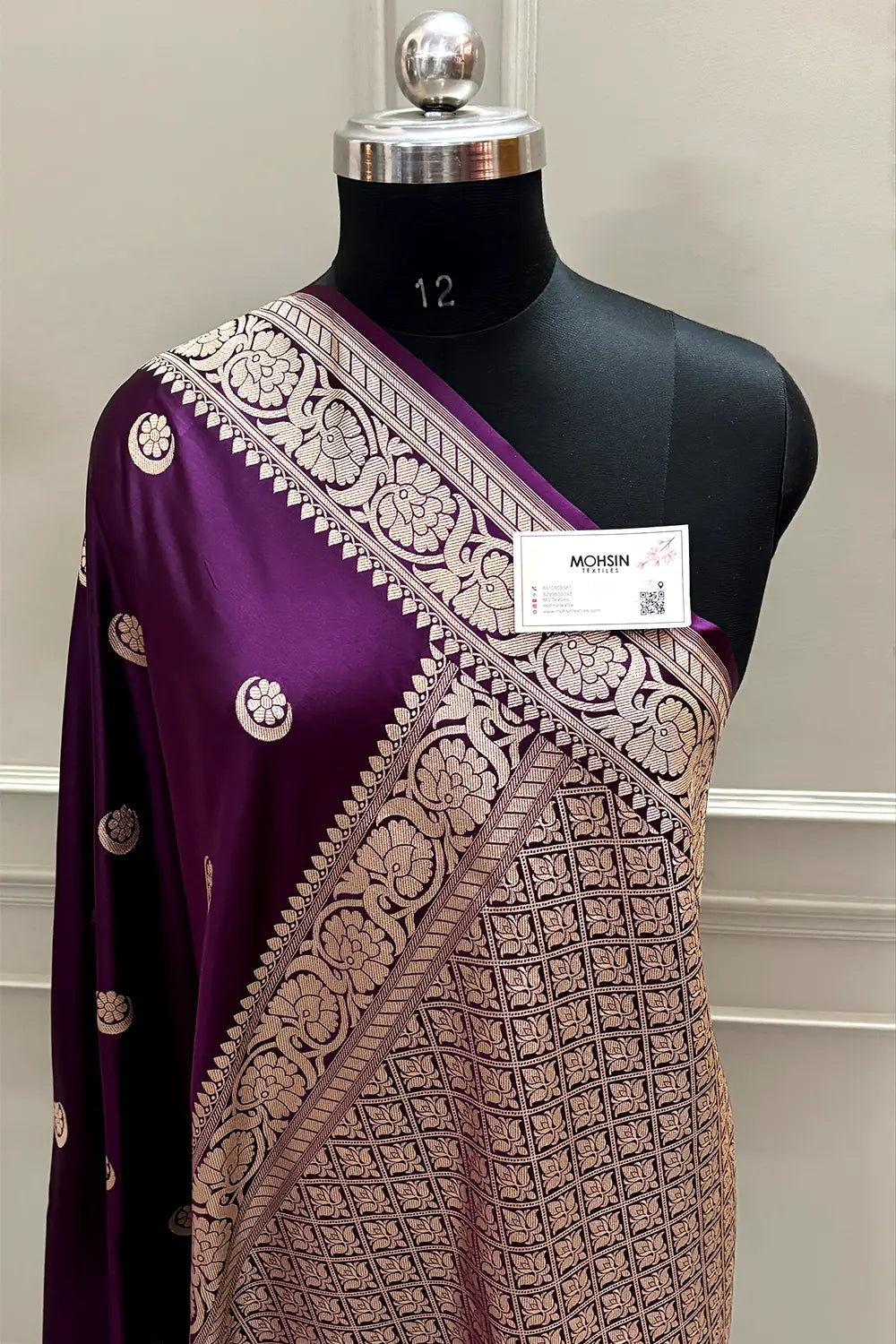 Sonakshi Sinha Purple Katan Mashru Silk Banarasi Saree