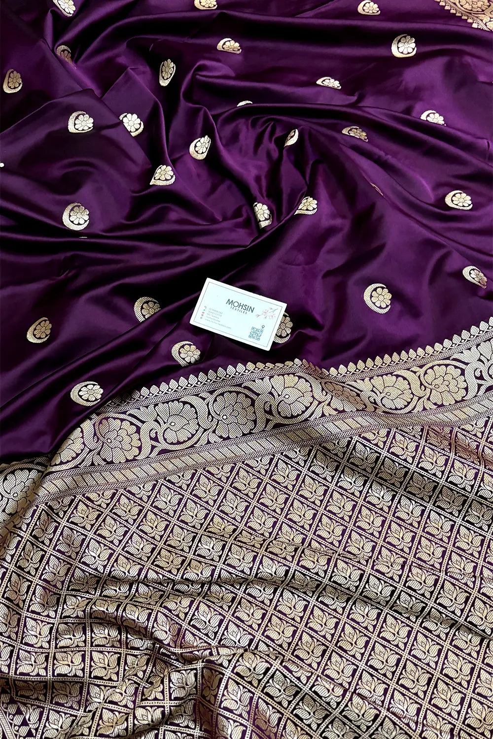 Sonakshi Sinha Purple Katan Mashru Silk Banarasi Saree